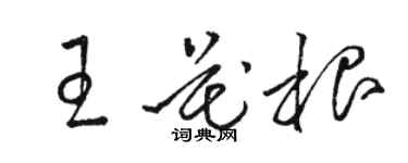 駱恆光王花根草書個性簽名怎么寫