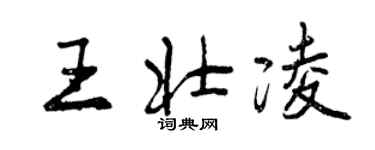 曾慶福王壯凌行書個性簽名怎么寫