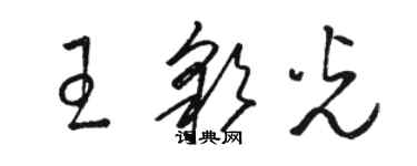 駱恆光王彩光草書個性簽名怎么寫