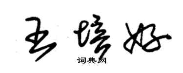 朱錫榮王培好草書個性簽名怎么寫