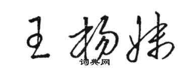 駱恆光王楊妹草書個性簽名怎么寫