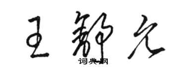 駱恆光王舒允草書個性簽名怎么寫