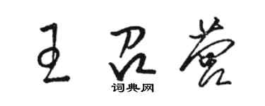 駱恆光王召營草書個性簽名怎么寫