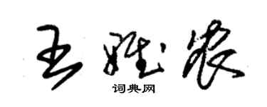 朱錫榮王雅農草書個性簽名怎么寫