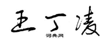 曾慶福王丁凌草書個性簽名怎么寫