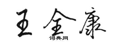 駱恆光王全康行書個性簽名怎么寫