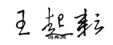 駱恆光王起耘草書個性簽名怎么寫