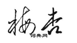 駱恆光梅杏草書個性簽名怎么寫