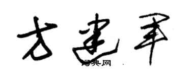 朱錫榮方建軍草書個性簽名怎么寫