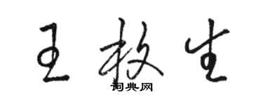 駱恆光王枚生草書個性簽名怎么寫