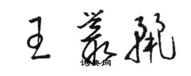 駱恆光王叢麗草書個性簽名怎么寫