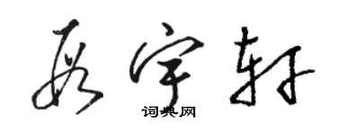 駱恆光段宇軒草書個性簽名怎么寫