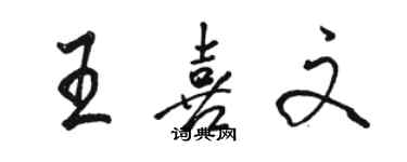 駱恆光王喜文行書個性簽名怎么寫