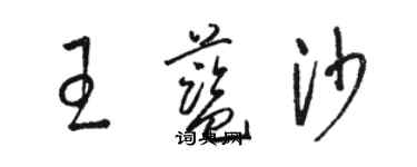 駱恆光王藍沙草書個性簽名怎么寫