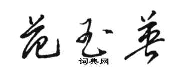 駱恆光范玉英草書個性簽名怎么寫