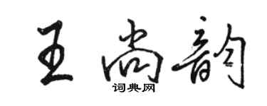 駱恆光王尚韻行書個性簽名怎么寫