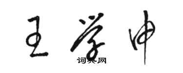 駱恆光王學申草書個性簽名怎么寫