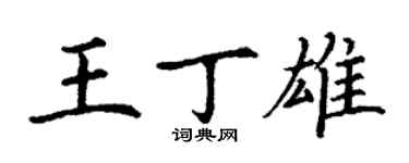 丁謙王丁雄楷書個性簽名怎么寫