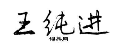 曾慶福王純進行書個性簽名怎么寫