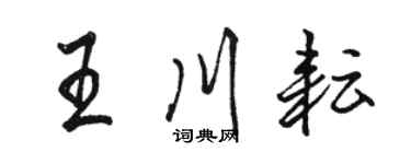 駱恆光王川耘行書個性簽名怎么寫