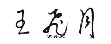 駱恆光王飛月草書個性簽名怎么寫