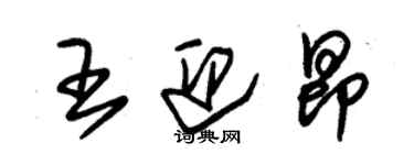 朱錫榮王迎昂草書個性簽名怎么寫