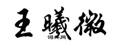 胡問遂王曦微行書個性簽名怎么寫