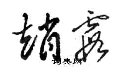 駱恆光趙霞草書個性簽名怎么寫