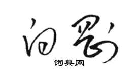 駱恆光白剛草書個性簽名怎么寫