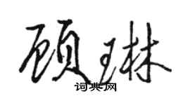 駱恆光顧琳行書個性簽名怎么寫