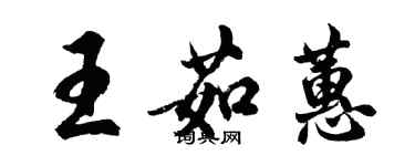 胡問遂王茹蕙行書個性簽名怎么寫