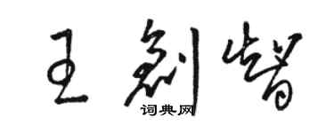 駱恆光王創智草書個性簽名怎么寫