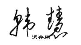 駱恆光韓慧草書個性簽名怎么寫