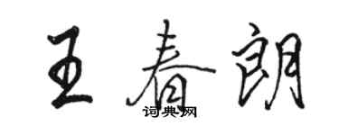 駱恆光王春朗行書個性簽名怎么寫