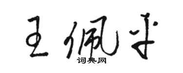 駱恆光王佩平草書個性簽名怎么寫