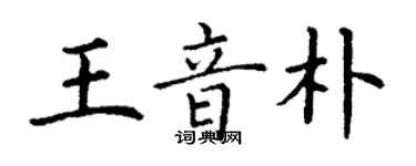 丁謙王音朴楷書個性簽名怎么寫
