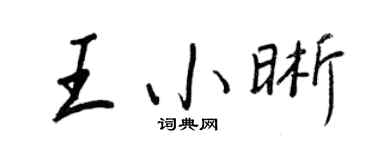 王正良王小晰行書個性簽名怎么寫