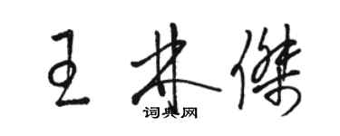 駱恆光王林傑草書個性簽名怎么寫