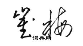 駱恆光崔梅草書個性簽名怎么寫