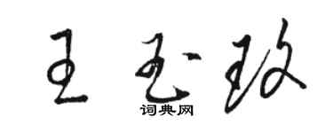 駱恆光王玉玫草書個性簽名怎么寫