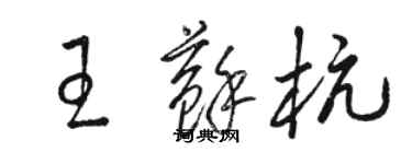駱恆光王蘇杭草書個性簽名怎么寫
