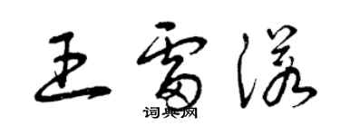 曾慶福王雷諾草書個性簽名怎么寫