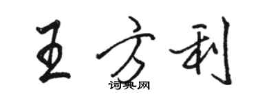 駱恆光王方利行書個性簽名怎么寫