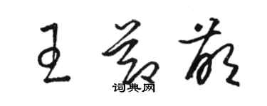 駱恆光王節萌草書個性簽名怎么寫