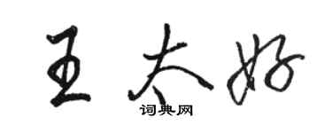 駱恆光王太好行書個性簽名怎么寫