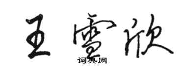 駱恆光王雪欣行書個性簽名怎么寫