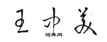 駱恆光王中美草書個性簽名怎么寫