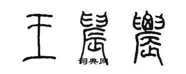 陳墨王晨農篆書個性簽名怎么寫