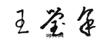 駱恆光王瑩余草書個性簽名怎么寫