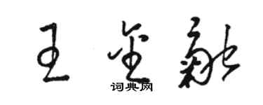 駱恆光王金融草書個性簽名怎么寫